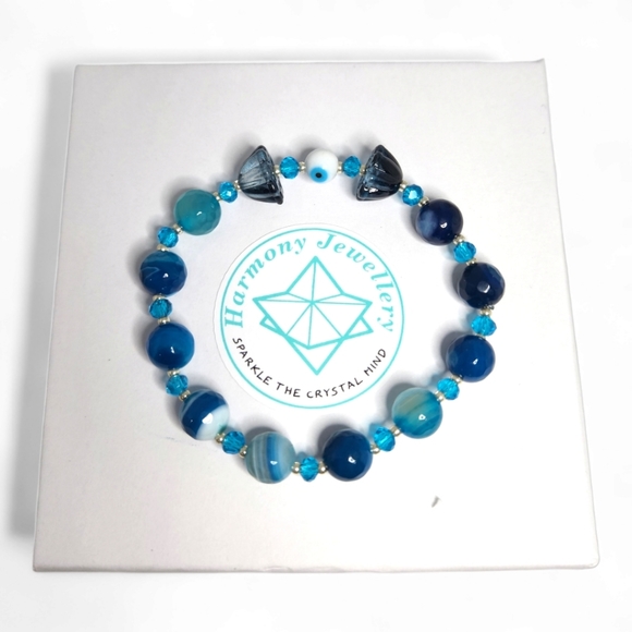 8 mm Blue Lace Agate / Assorted styles - Picture 4 of 5